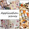 AHADERMAKER 40 Sheets 5 Styles Rectangle Printable Blank Kraft Paper Self Adhesive Stickers FIND-GA0005-73-5
