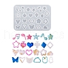 DIY Star/Heart/Flower/Music Note Shaker Filler Silicone Quicksand Molds X-DIY-G079-03B-1