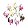9 Colors Spray Painted Alloy Beads PALLOY-V002-22-1