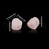 Natural Rose Quartz European Beads G-NB0001-66-2