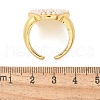Ghost Brass Enamel Cuff Rings for Women RJEW-B117-02G-5