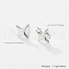 Anti-Tarnish Rhodium Plated 925 Sterling Silver Ear Studs UK6907-1-2
