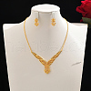 Elegant Alloy Hollow Flower Earrings & Necklace Sets for Women Wedding Party QM2403-4