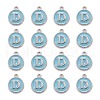 Platinum Plated Alloy Enamel Charms X-ENAM-S118-04D-P-2