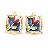 Alloy Enamel Pendants FIND-M060-09D-G-1