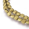 Electroplated Non-magnetic Synthetic Hematite Beads Strands G-P392-I08-2