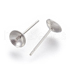 Non-Tarnish Stainless Steel Stud Earring Findings STAS-F186-02P-6mm-1