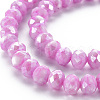 Opaque Baking Painted Glass Beads Strands EGLA-N006-010A-B-4