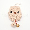 Owl Cotton Rope & Wood Beads Wind Chime Kit HJEW-TAC0011-01-2