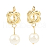 knot Brass Hoop Earrings EJEW-JE06461-02-3