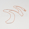 925 Sterling Silver Cable Chain Necklaces STER-M086-22B-2