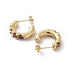 PVD Vacuum Plating 304 Stainless Steel Stud Earrings with Cubic Zirconia EJEW-D095-21G-2