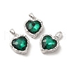 Brass Micro Pave Cubic Zirconia Pendants KK-M243-02P-1