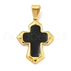 Ion Plating(IP) 304 Stainless Steel Pendants STAS-C102-07G-01-1