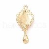 Alloy Cameo Oval Resin Pendants ENAM-M055-38G-03-2