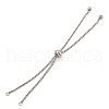 304 Stainless Steel Box Chain Slider Bracelet Makings STAS-P360-03P-1