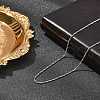 1MM 304 Stainless Steel Twisted Square Snake Chain Necklaces for Women NJEW-B131-09P-2