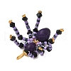 Halloween Theme Dyed Synthetic Turquoise & Glass Seed Beads Pendants PALLOY-MZ00774-06-6