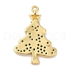 Rack Plating Brass Pave Cubic Zirconia Pendants X-KK-R150-08G-01-2