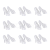SUPERFINDINGS 50 Pairs Transparent Plastic Mini High-heeled Shoes DJEW-FH0001-15-1