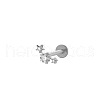 Titanium Alloy Cubic Zirconia 17 Gauge Star Internally Threaded Labrets WG71E87-17-1