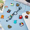 DICOSMETIC 12Pcs 12 Styles Teachers' Day Food Grade Eco-Friendly Silicone Focal Beads SIL-DC0001-60-4