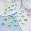 80Pcs Glass Pendant PALLOY-DC00007-4