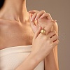 304 Stainless Steel Open Cuff Rings for Women RJEW-R012-03G-1