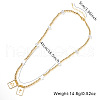 2Pcs Brass & Imitation Pearl Faith Heart Cross Pendant Double Layer Necklaces YX9941-3-4