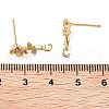 Brass Micro Pave Cubic Zirconia Studs Earring Findings KK-K364-04G-3