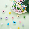 Craftdady Spray Painted Natural Wooden Beads WOOD-CD0001-33-5
