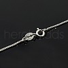 Anti-Tarnish Rhodium Plated 925 Sterling Silver Necklaces STER-M034-40B-3