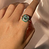 Rectangle Alloy with Rhinestone Finger Rings for Women FS-WGB46A4-02-5