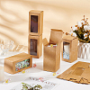 Kraft Paper Candy Boxes with PVC Clear Window CON-WH0097-07A-02A-5