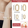 Beebeecraft 8Pcs 2 Styles Rack Plating Brass Spring Gate Rings KK-BBC0014-17-2