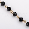 Handmade Bicone Glass Beads Chains for Necklaces Bracelets Making AJEW-JB00041-05-1