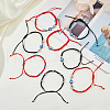 FIBLOOM 8Pcs 8 Style Lampwork Evil Eye Braided Bead Bracelets Set BJEW-FI0001-45-4