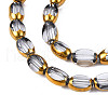 Electroplate Glass Beads Strands EGLA-N008-015-3