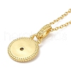 Brass Micro Pave Clear Cubic Zirconia Pendants Necklaces for Women NJEW-B092-01G-4
