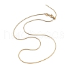 Ion Plating(IP) Adjustable 304 Stainless Steel Snake Chain Necklaces NJEW-K270-01G-2