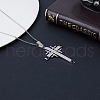 Beebeecraft 1Pc 304 Stainless Steel Cross Pendants STAS-BBC0005-89-4