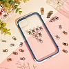 HOBBIESAY 60Pcs 2 Colors Leopard Head Alloy Cabochons MRMJ-HY0002-42-5
