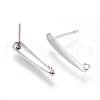 304 Stainless Steel Ear Stud Components STAS-F222-036-2