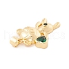 Rack Plating Brass Micro Pave Cubic Zirconia Pendants ZIRC-I057-36G-4