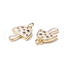 Brass Micro Pave Colorful Cubic Zirconia Pendants X-KK-C100-09G-7