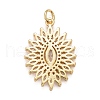 Rack Plating Brass Clear Cubic Zirconia Pendants KK-M229-34G-2