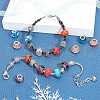 Mixed Styles Handmade Lampwork Glass European Beads LPDL-PH0001-03-WH-2