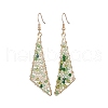 Glass Beaded Triangle Dangle Earrings EJEW-JE05255-2