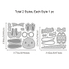 2Pcs 2 Styles Easter Theme Carbon Steel Cutting Dies Stencils DIY-WH0309-699-6