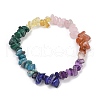 Chakra Natural Mixed Gemstone Chips Stretch Bracelets for Women BJEW-JB11633-02-2